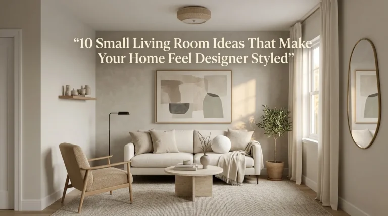 10 Small Living Room Ideas That Make Your Home Feel Designer Styled