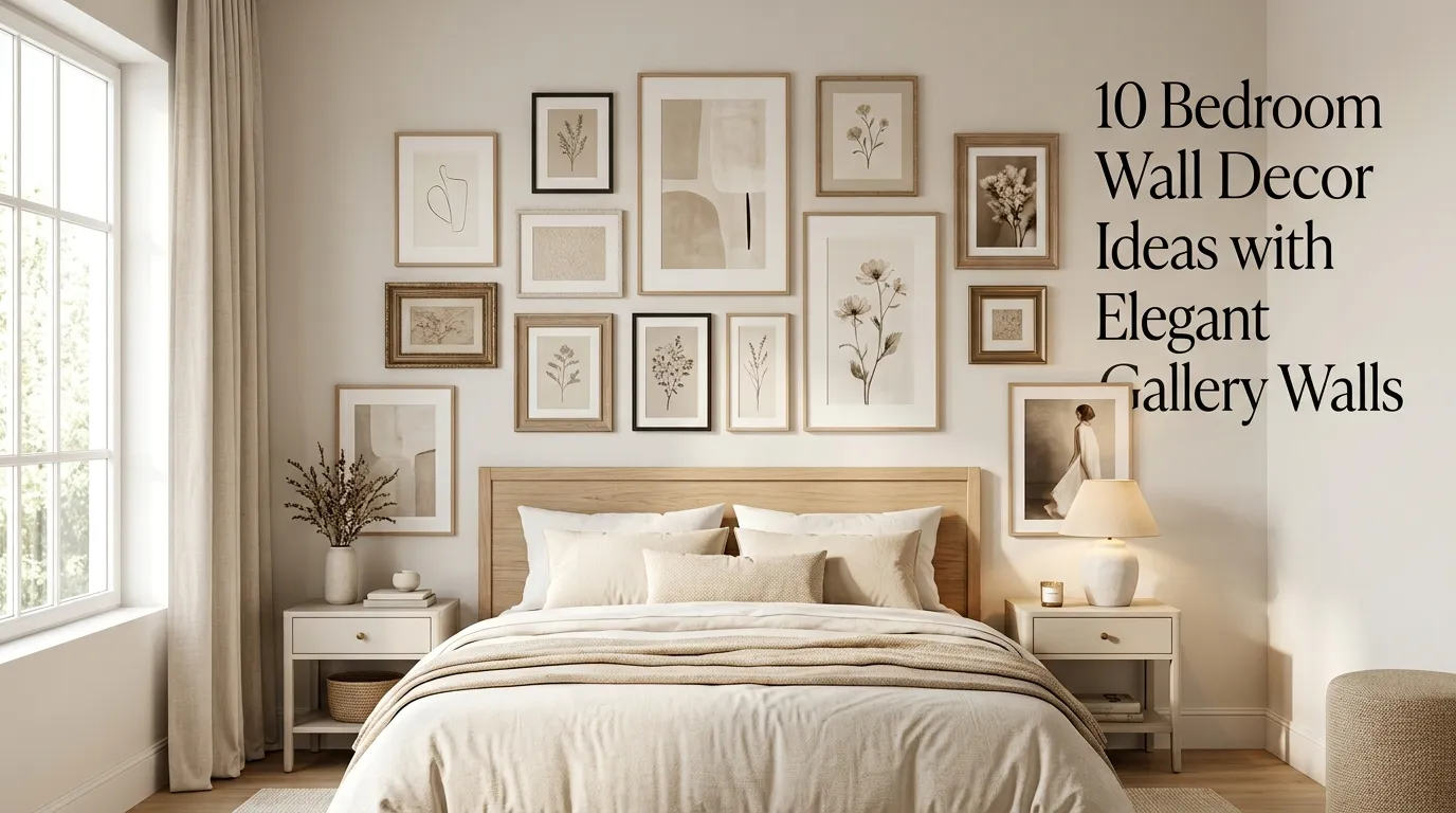 10 Bedroom Wall Decor Ideas with Elegant Gallery Walls