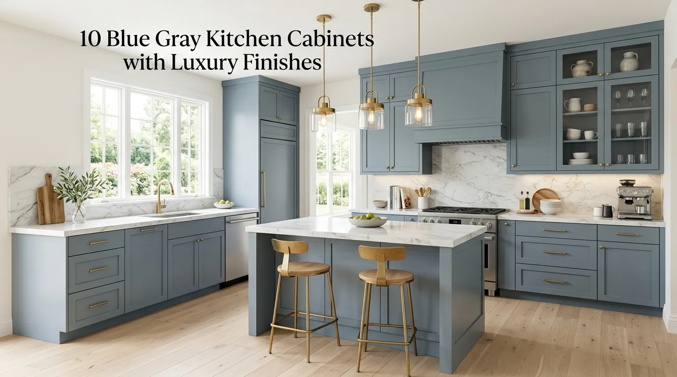 10 Blue Gray Kitchen Cabinets with Luxury Finishes