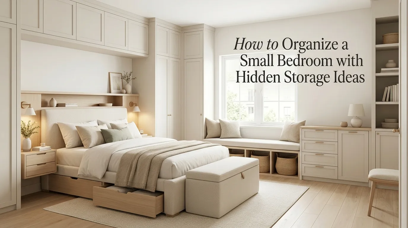 How to Organize a Small Bedroom with Hidden Storage Ideas