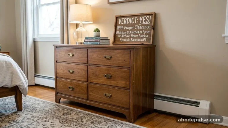 Can You Put a Wood Dresser Directly in Front of a Hydronic Baseboard?